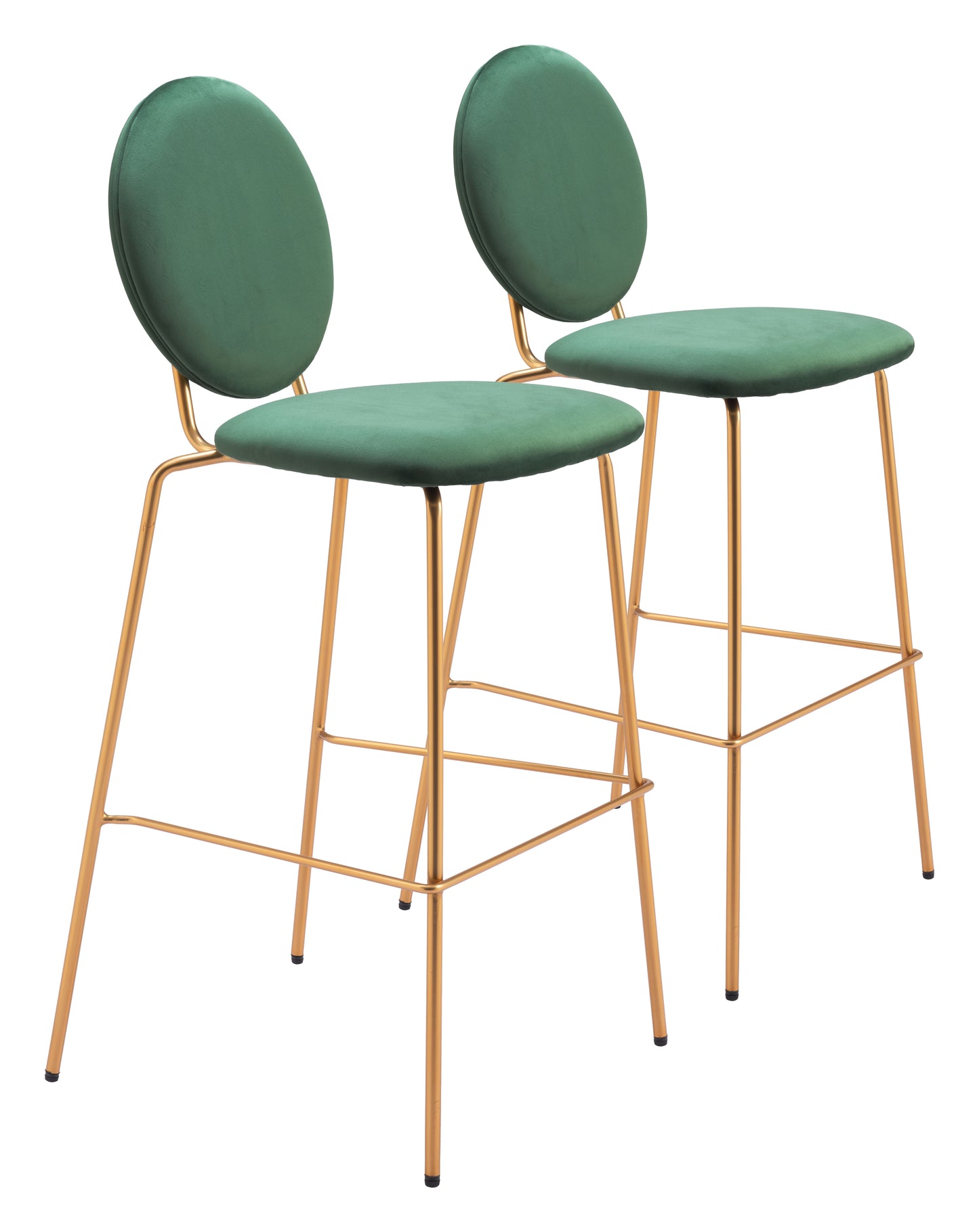 Odessa Barstool Green & Gold