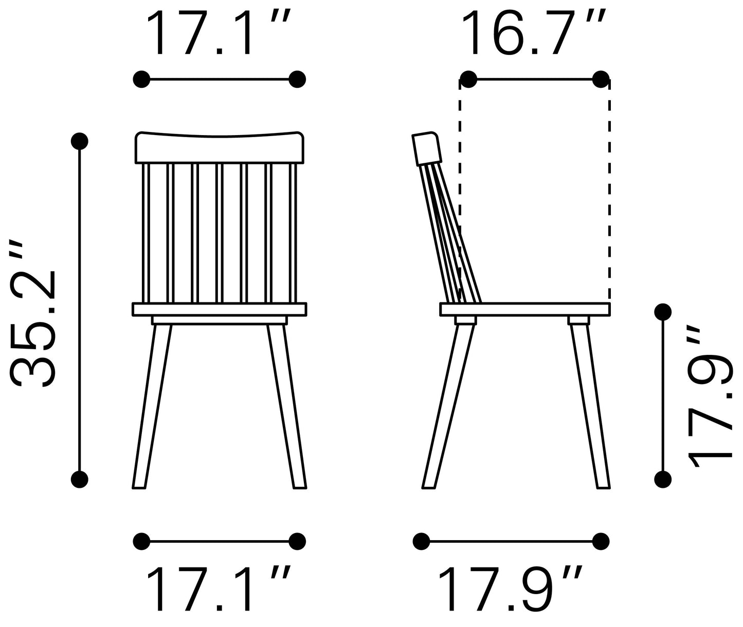 Ashley Dining Chair Black