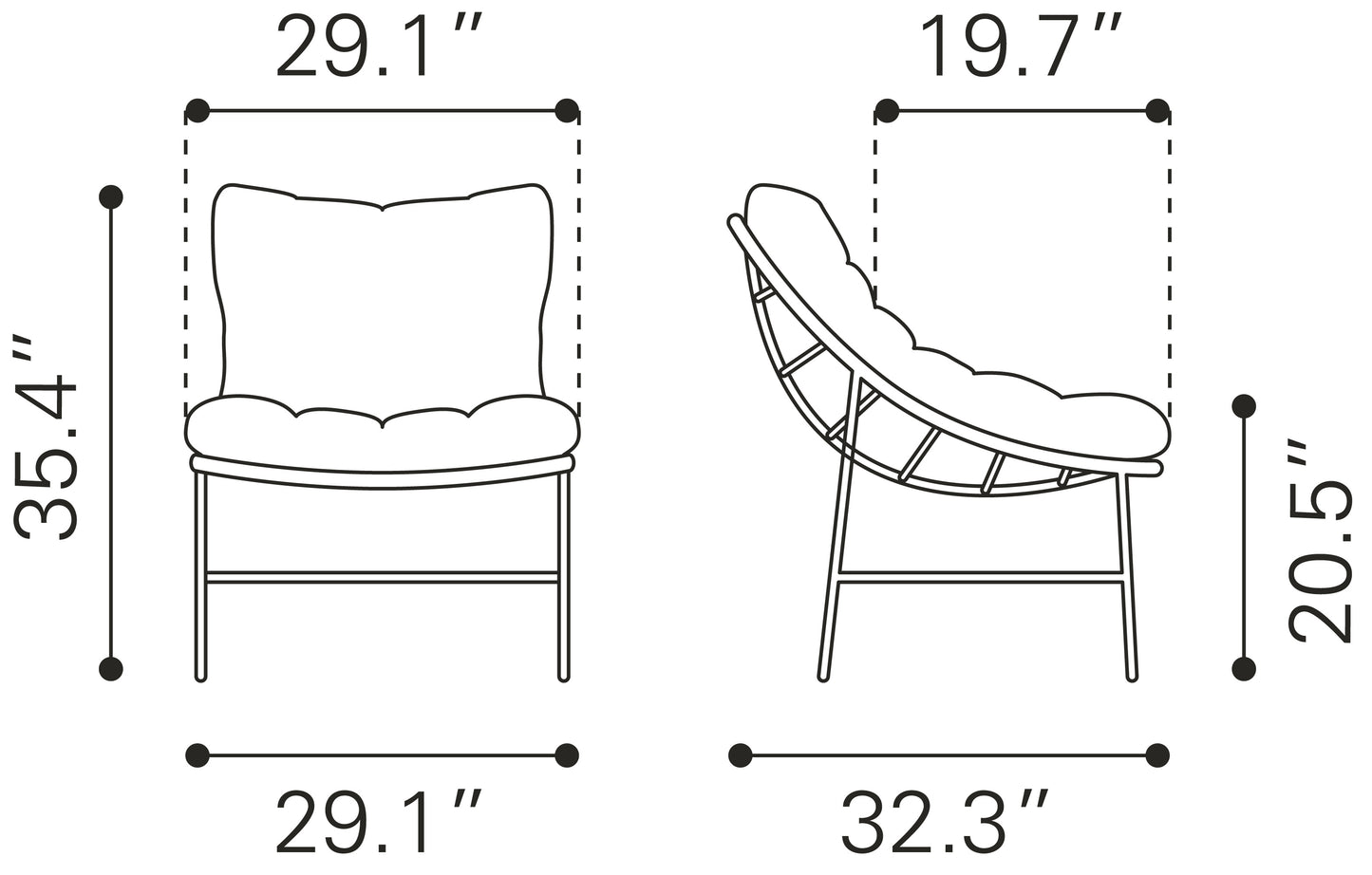 Merilyn Accent Chair Beige & Natural