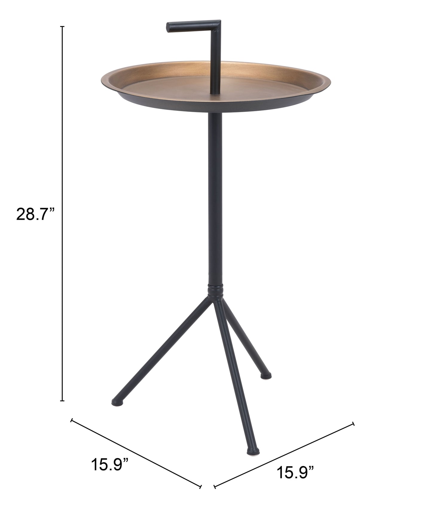 Mercy Accent Table Brass
