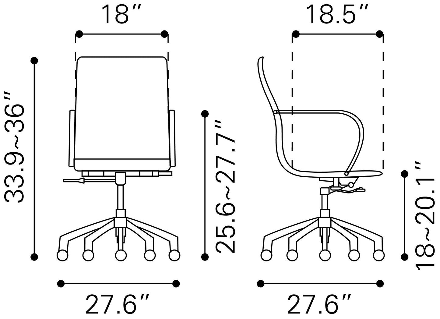 Glider Low Back Office Chair