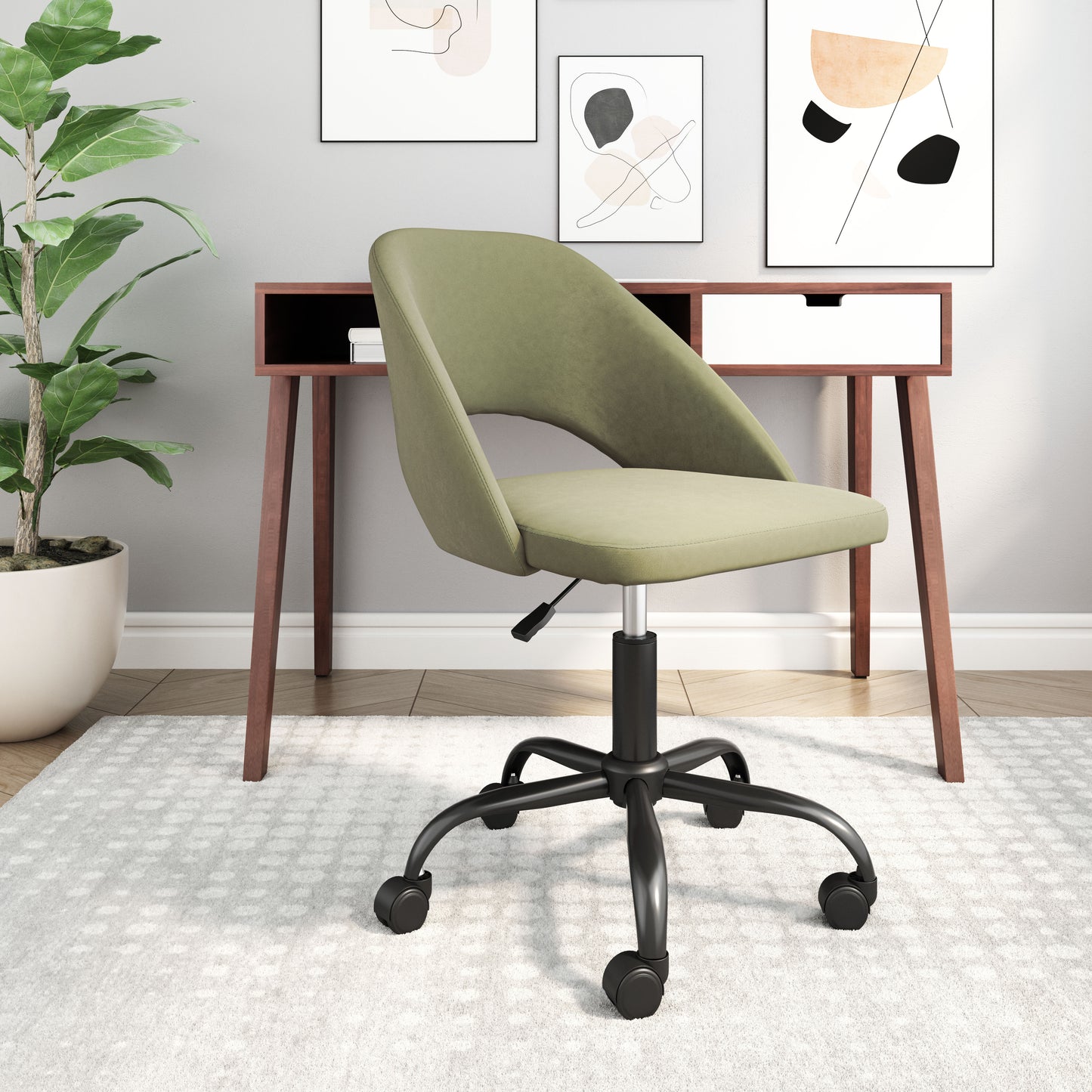 Treibh Office Chair Olive Green