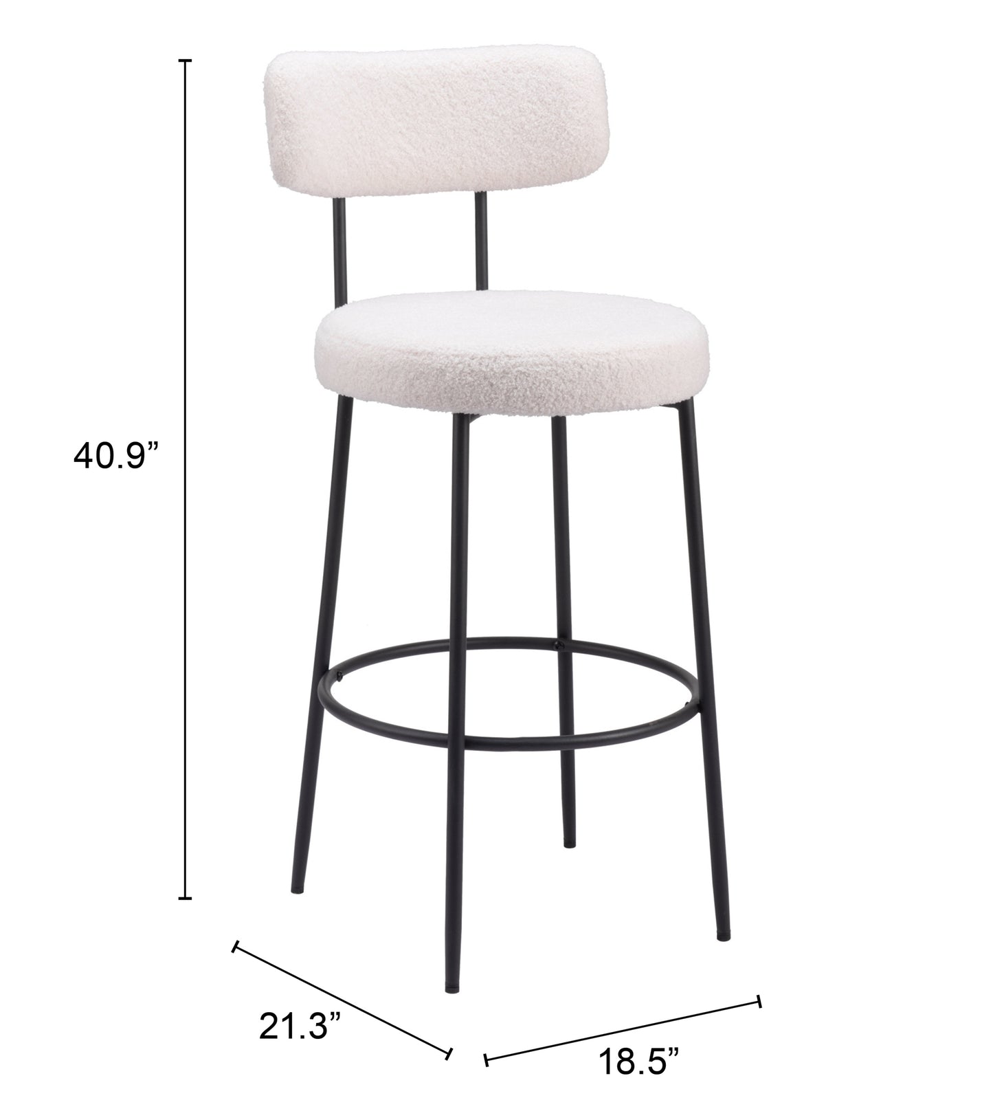 Blanca Barstool Ivory