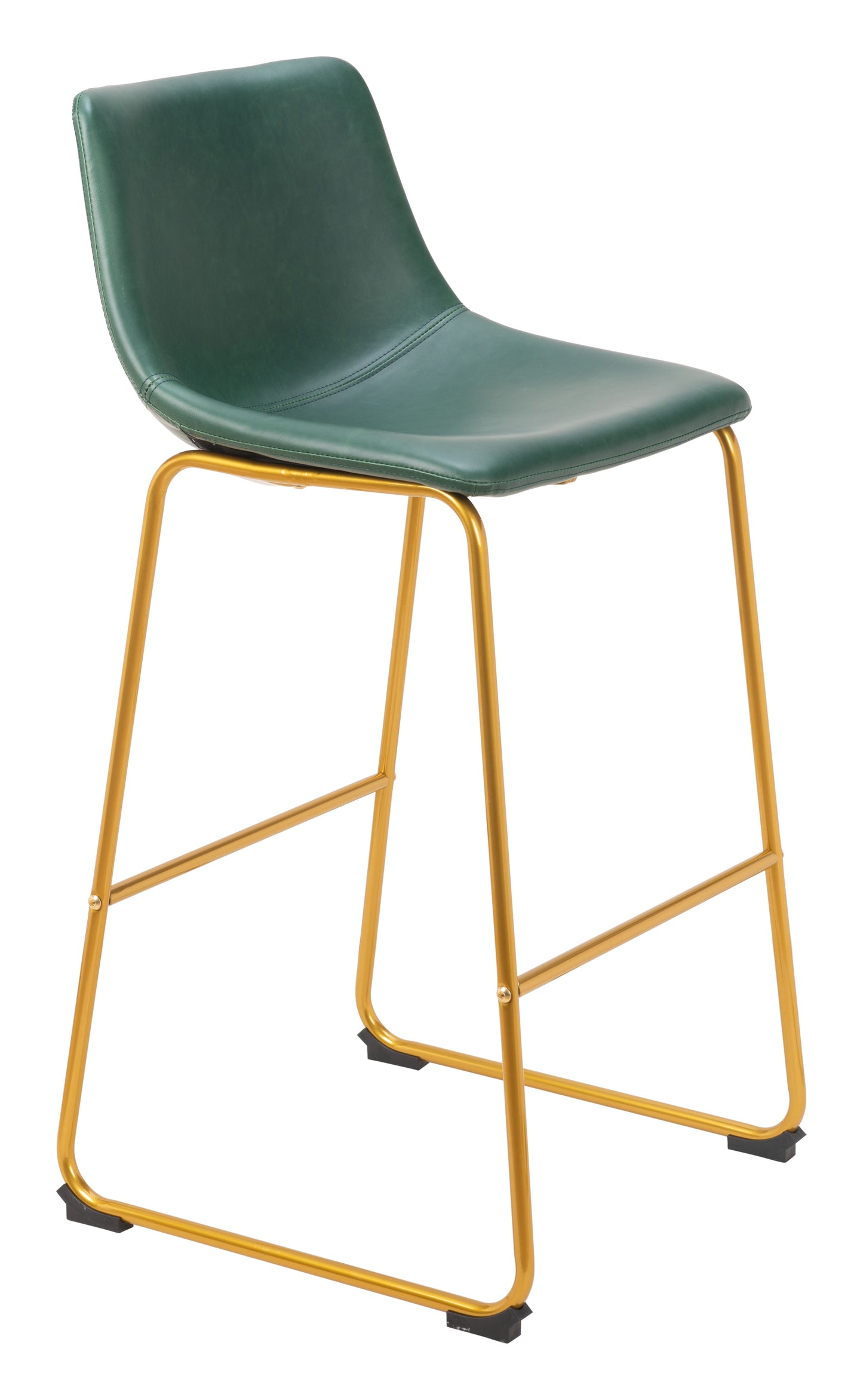 Augusta Barstool Green & Gold