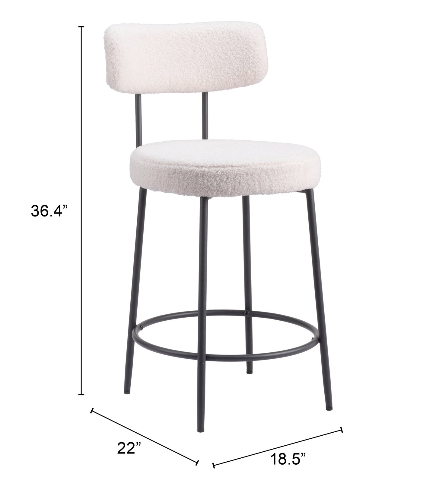 Blanca Counter Stool Ivory