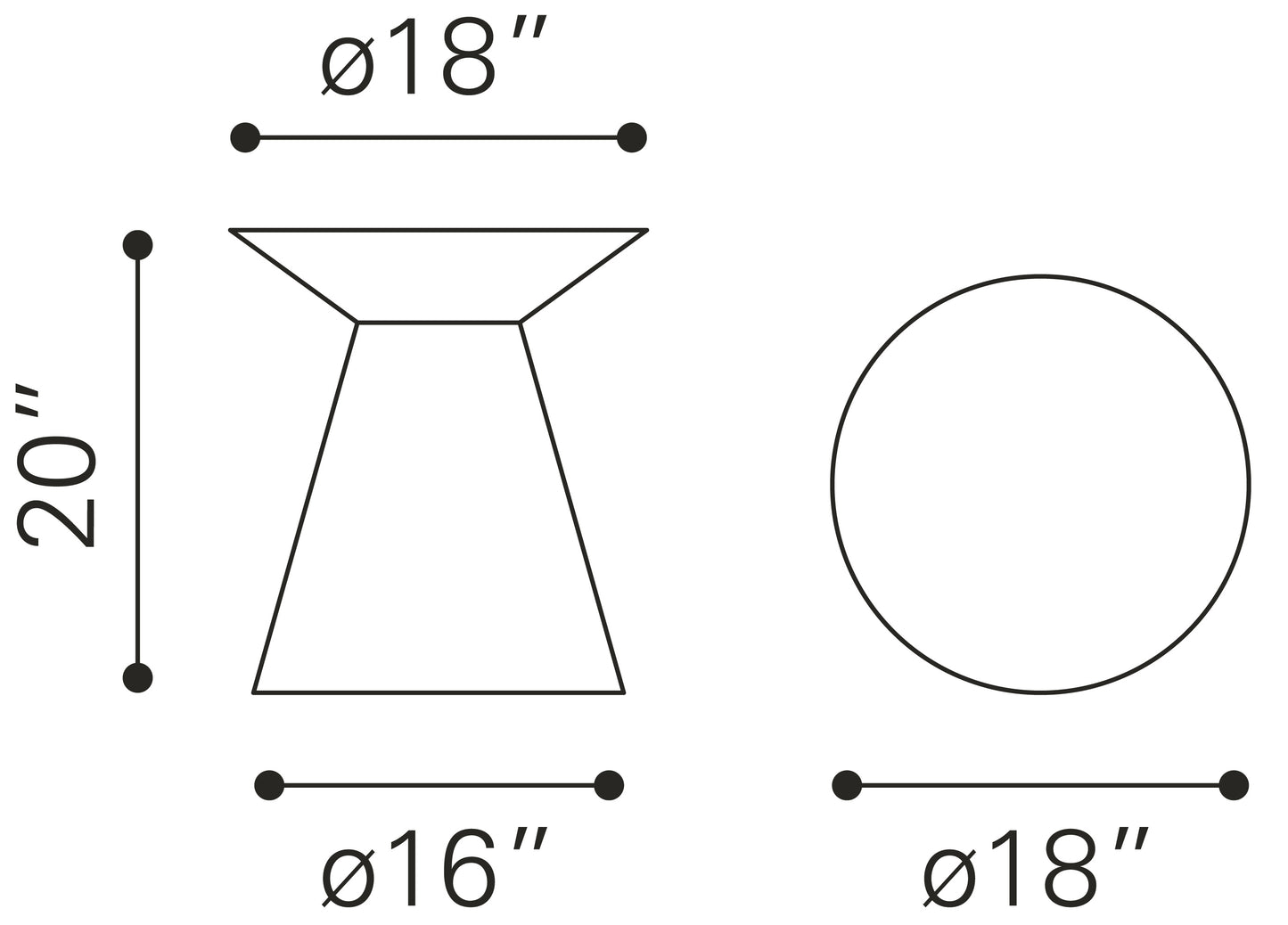 Proton Side Table Gold