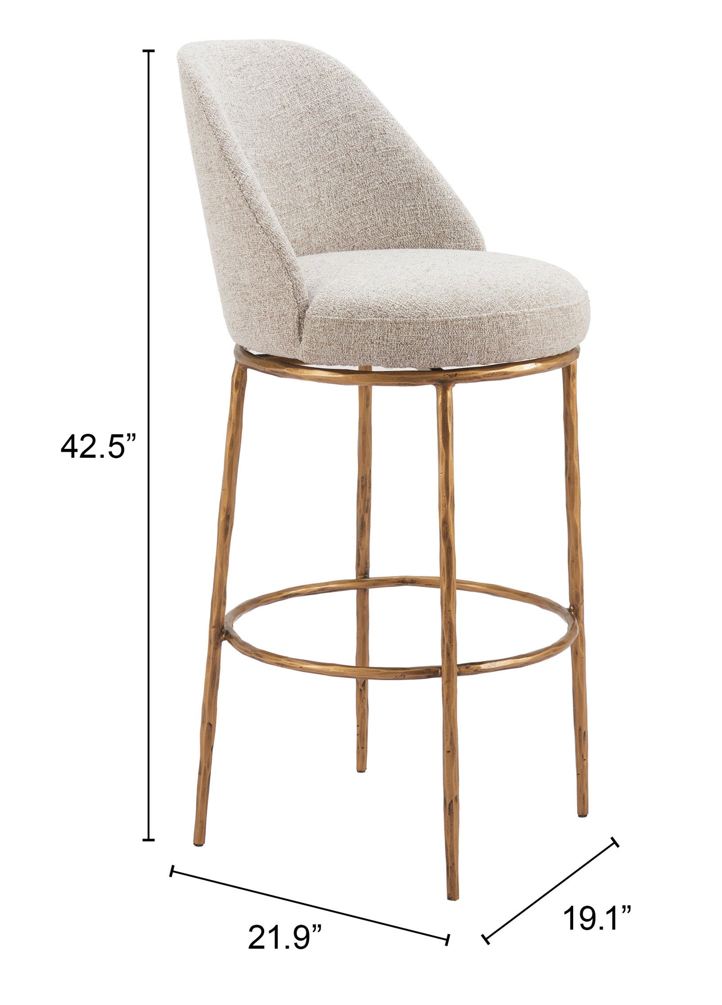 Nordhavn Swivel Barstool