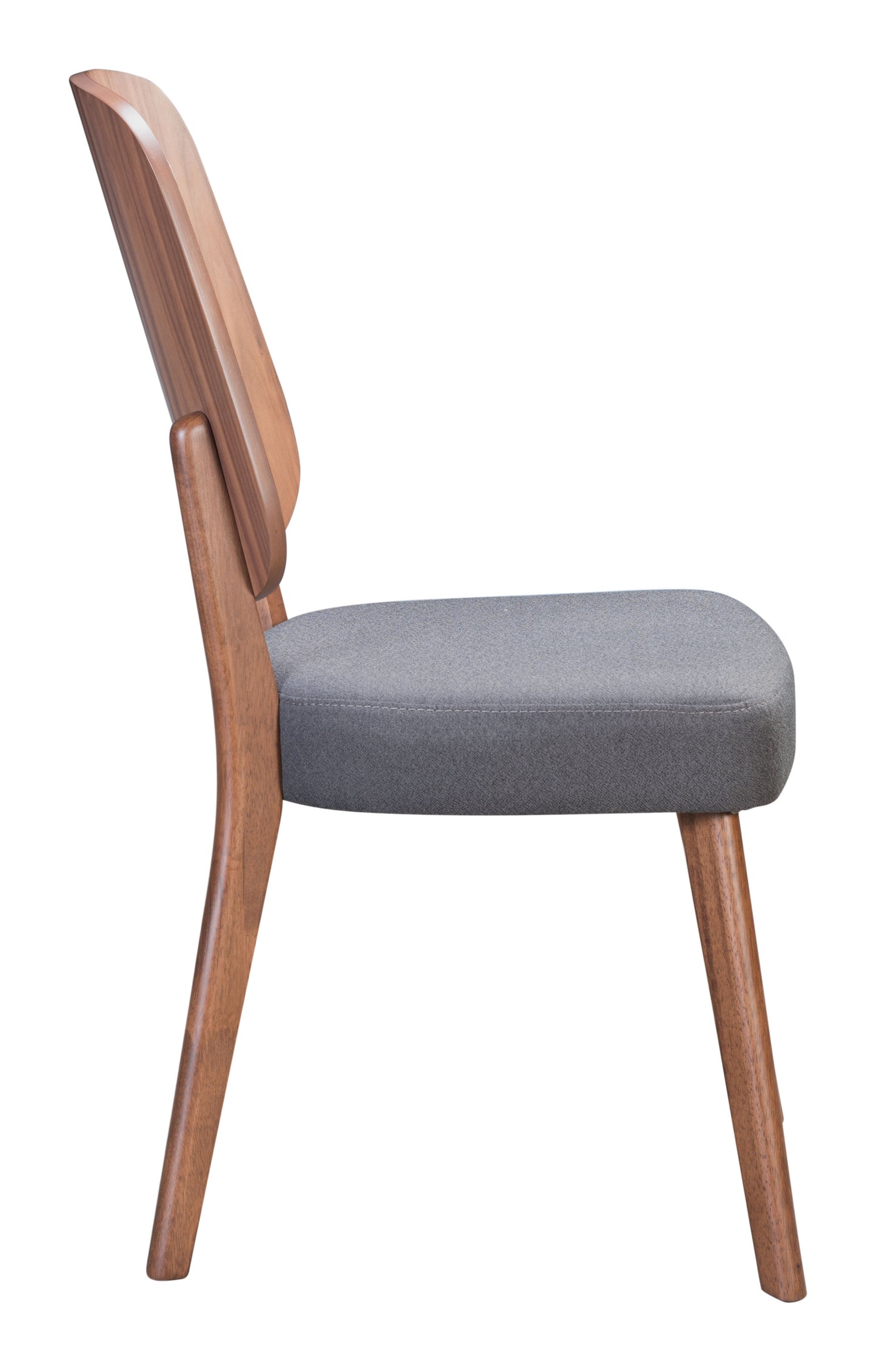 Alberta Dining Chair Walnut & Dark Gray