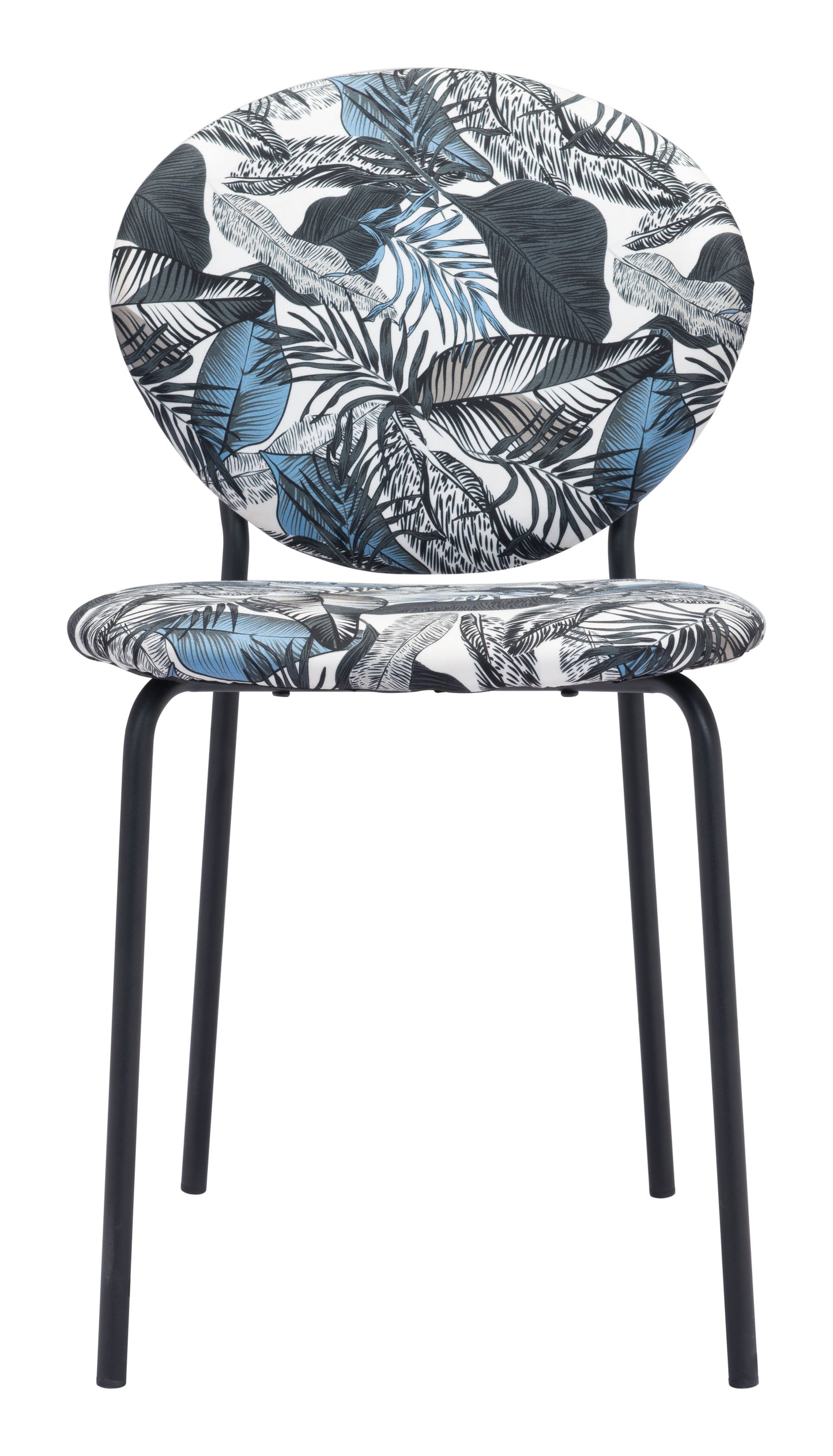 Clyde Dining Chair Leaf Print & Black