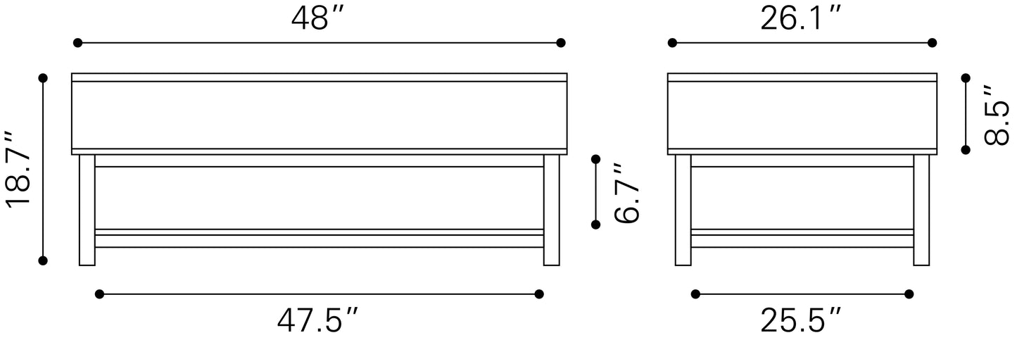 Surat Lift Top Coffee Table Black