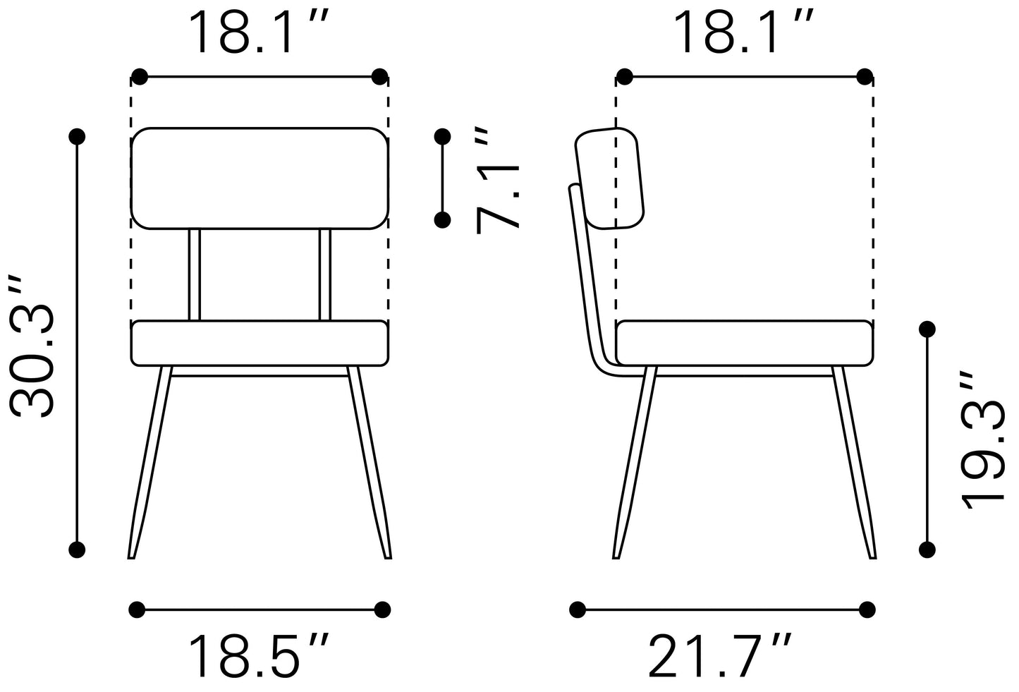 Blanca Dining Chair Ivory