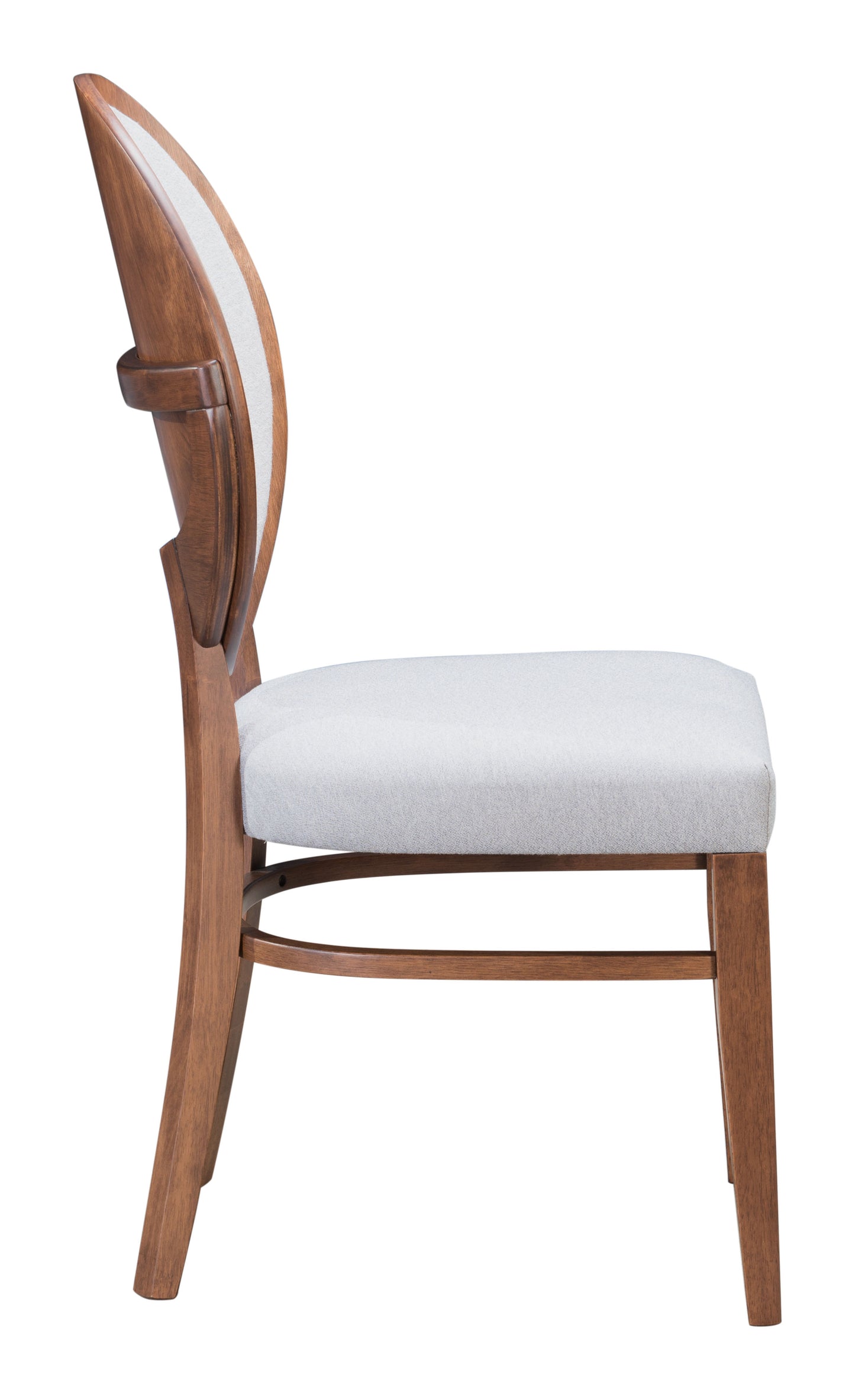 Regents Dining Chair Walnut & Light Gray