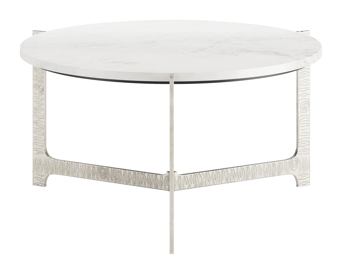 Barmas Coffee Table White & Silver