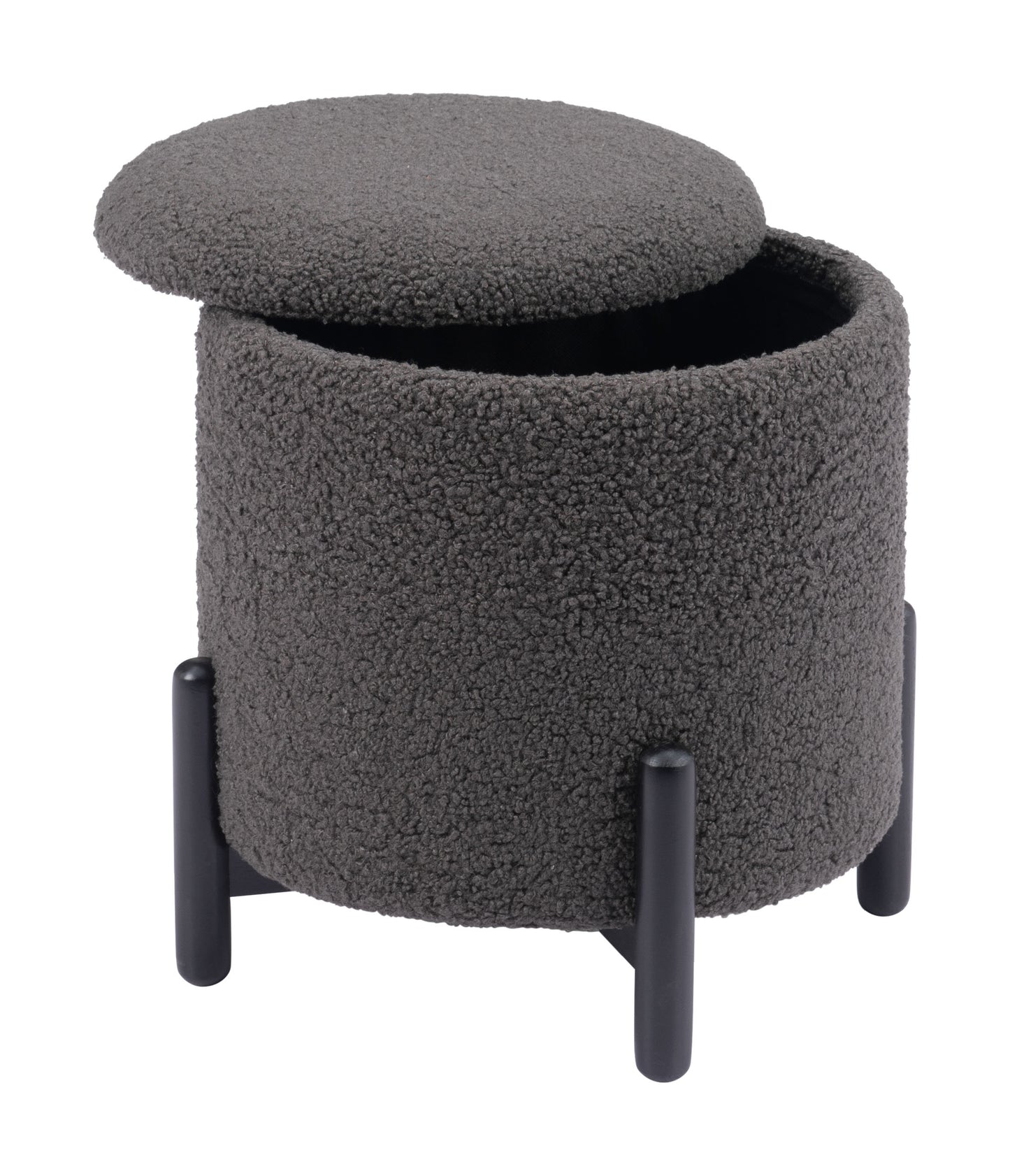 Calistoga Storage Ottoman Dark Gray