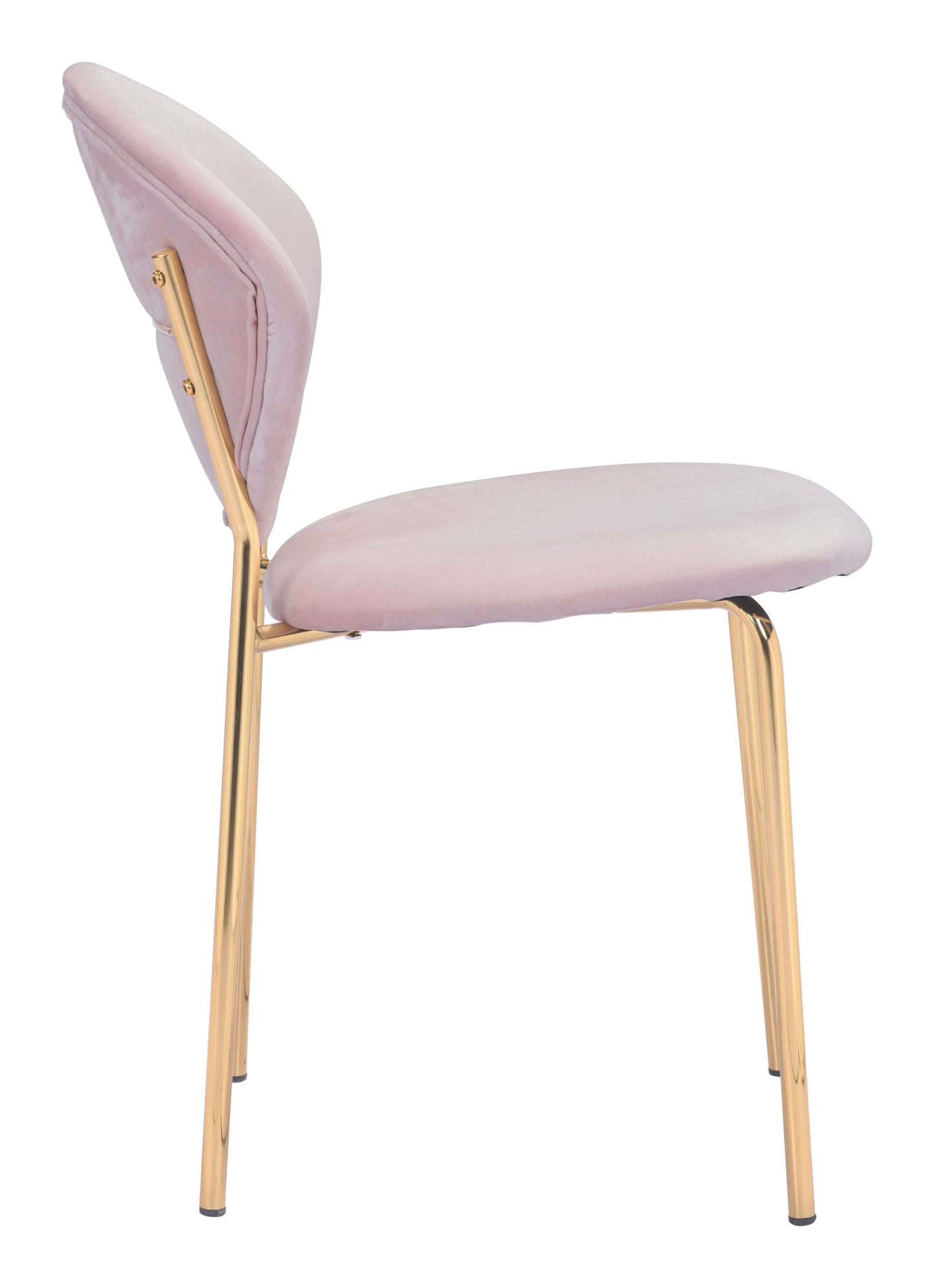 Clyde Dining Chair Pink & Gold