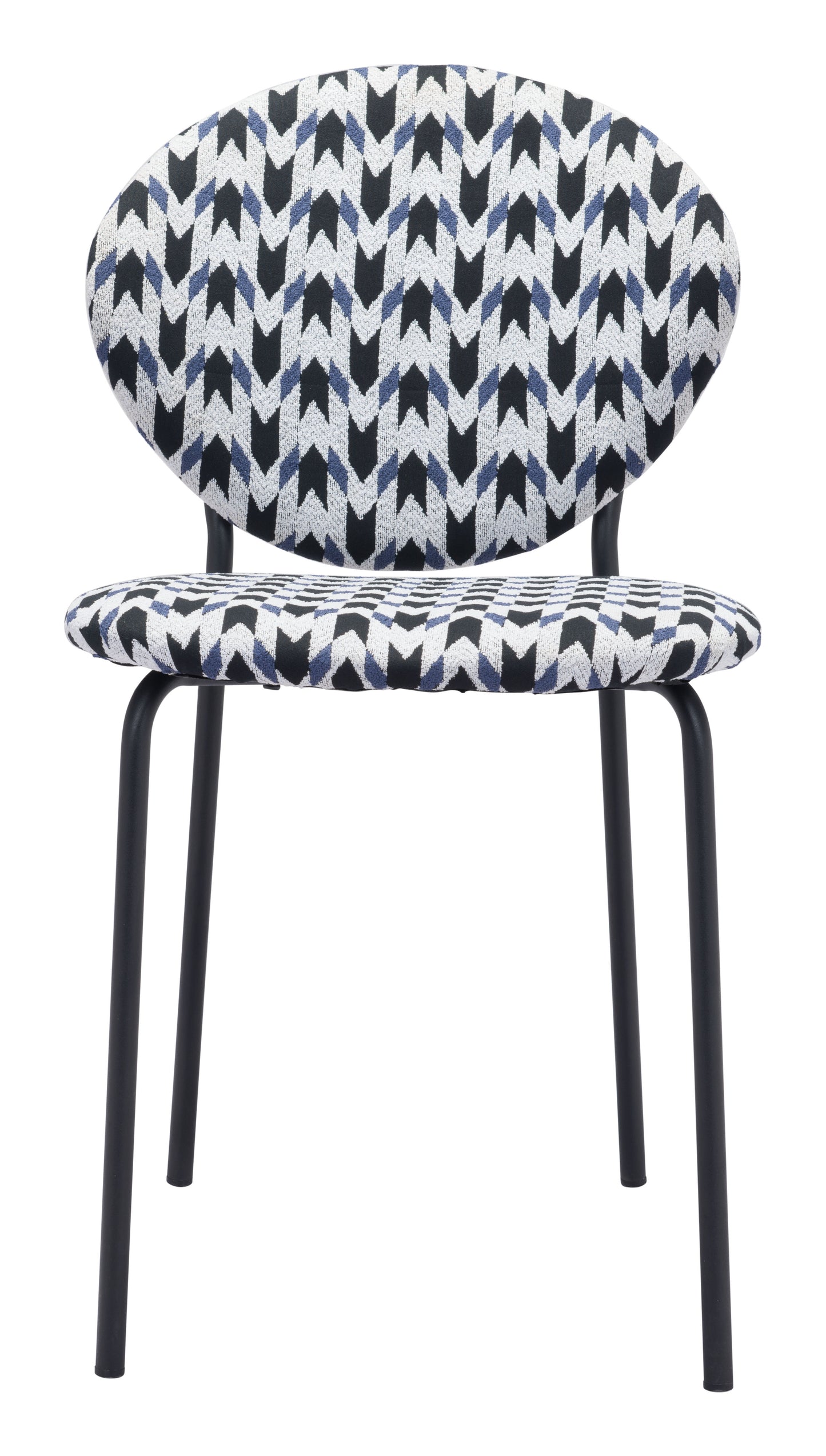 Clyde Dining Chair Geometric Print & Black