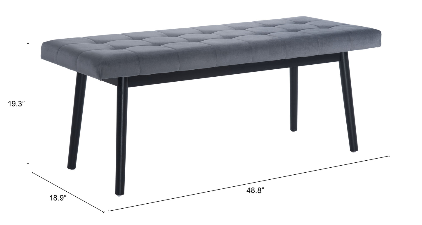 Tanner Bench Gray & Black