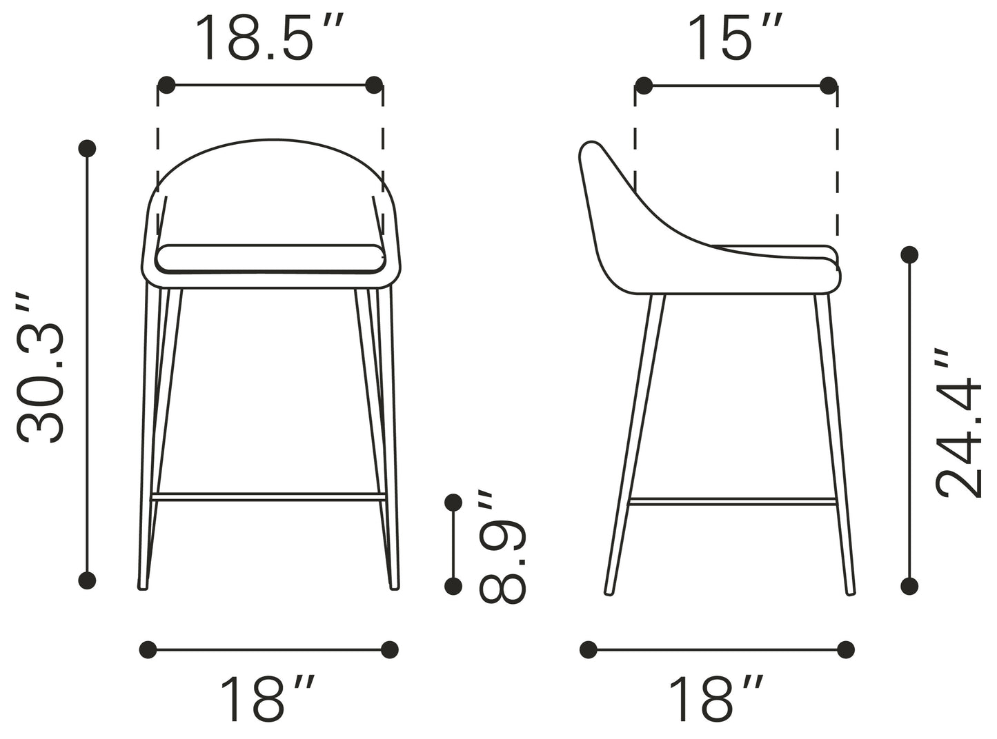 Reykjavik Counter Stool