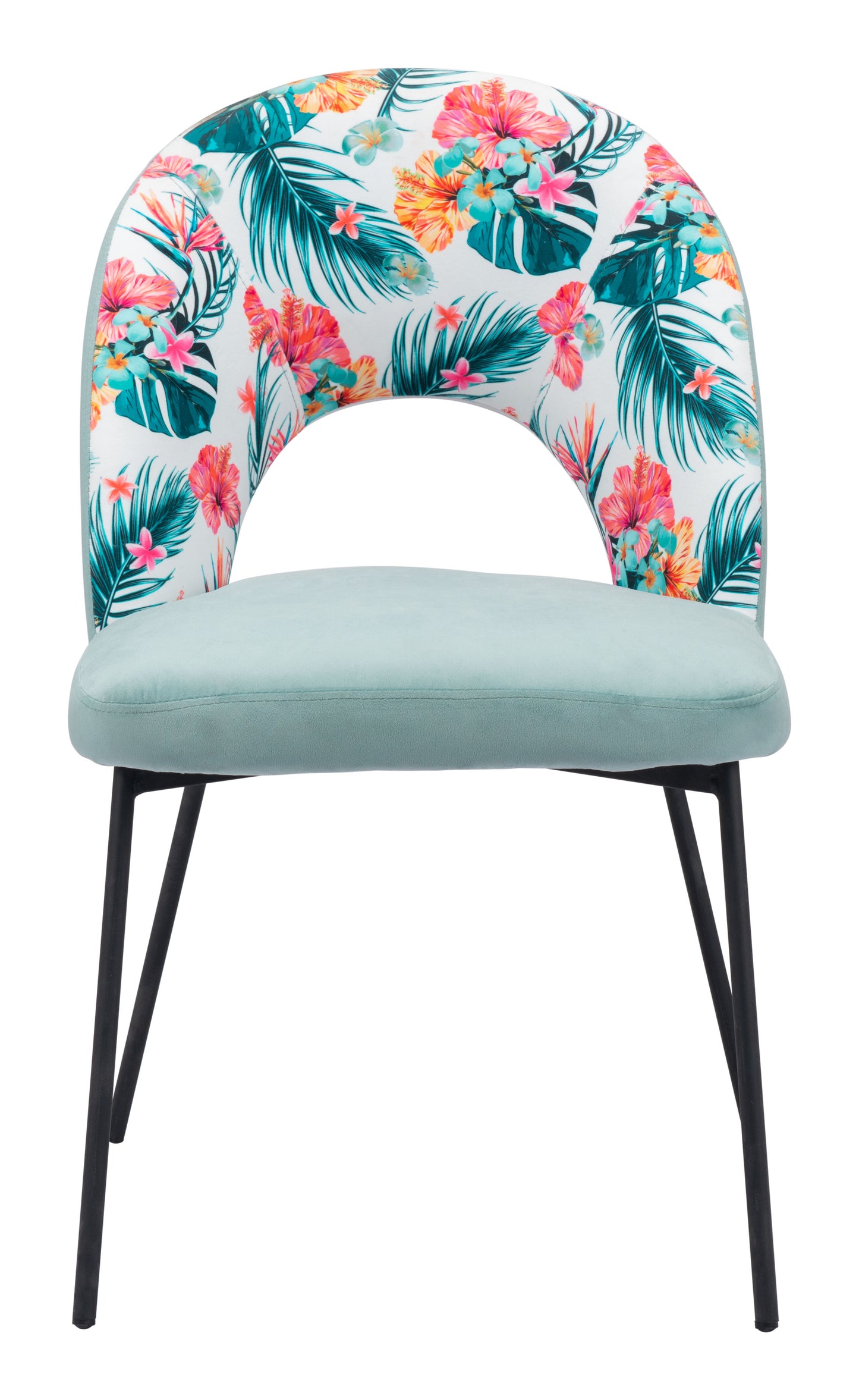 Bethpage Dining Chair Multicolor Print & Green