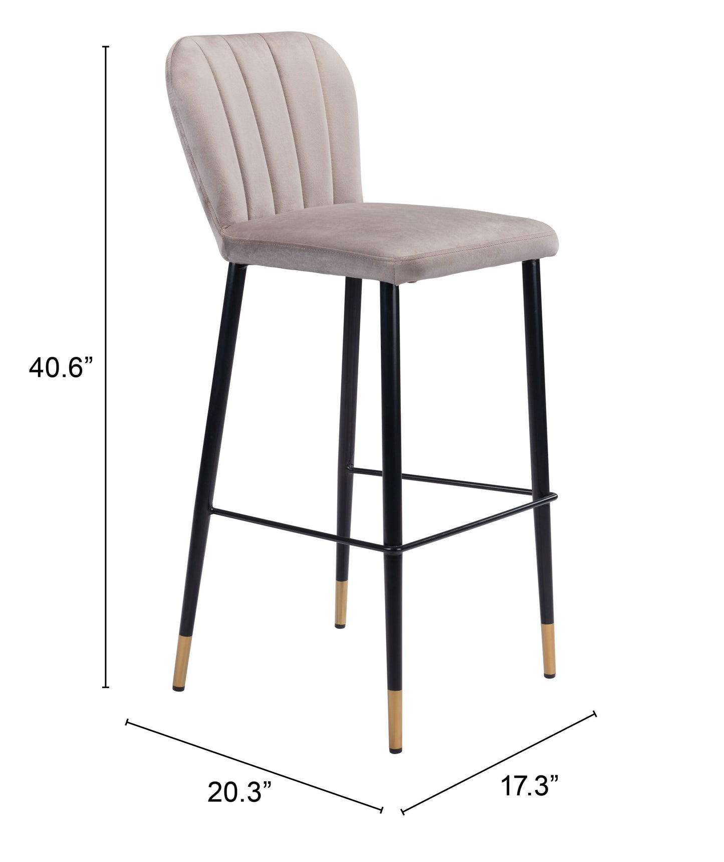 Manchester Barstool Gray