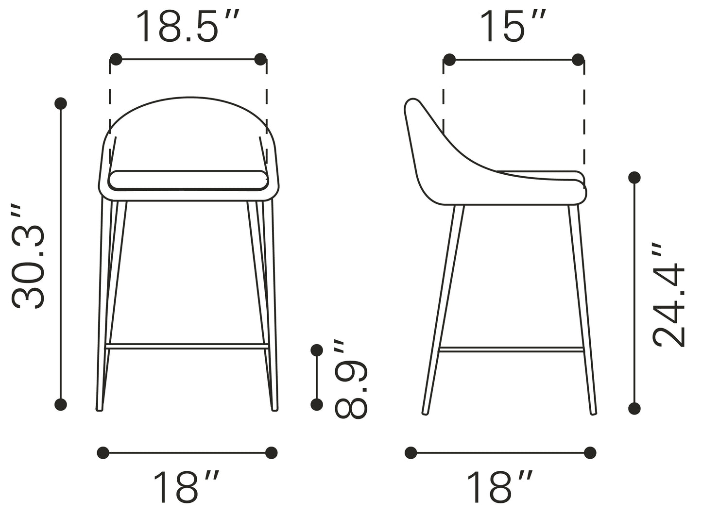 Reykjavik Counter Stool