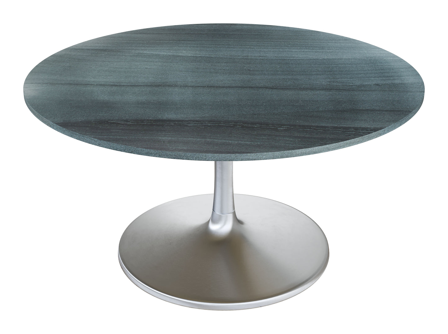 Metropolis Dining Table (60") Gray & Silver