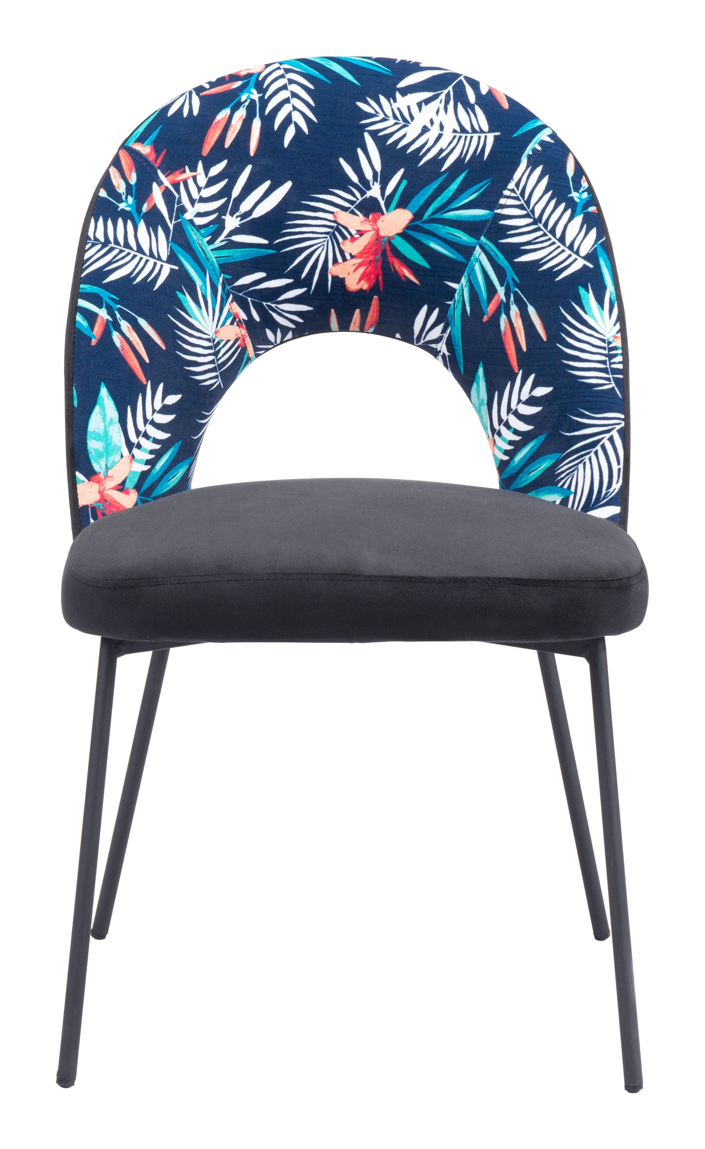 Merion Dining Chair Multicolor Print & Black