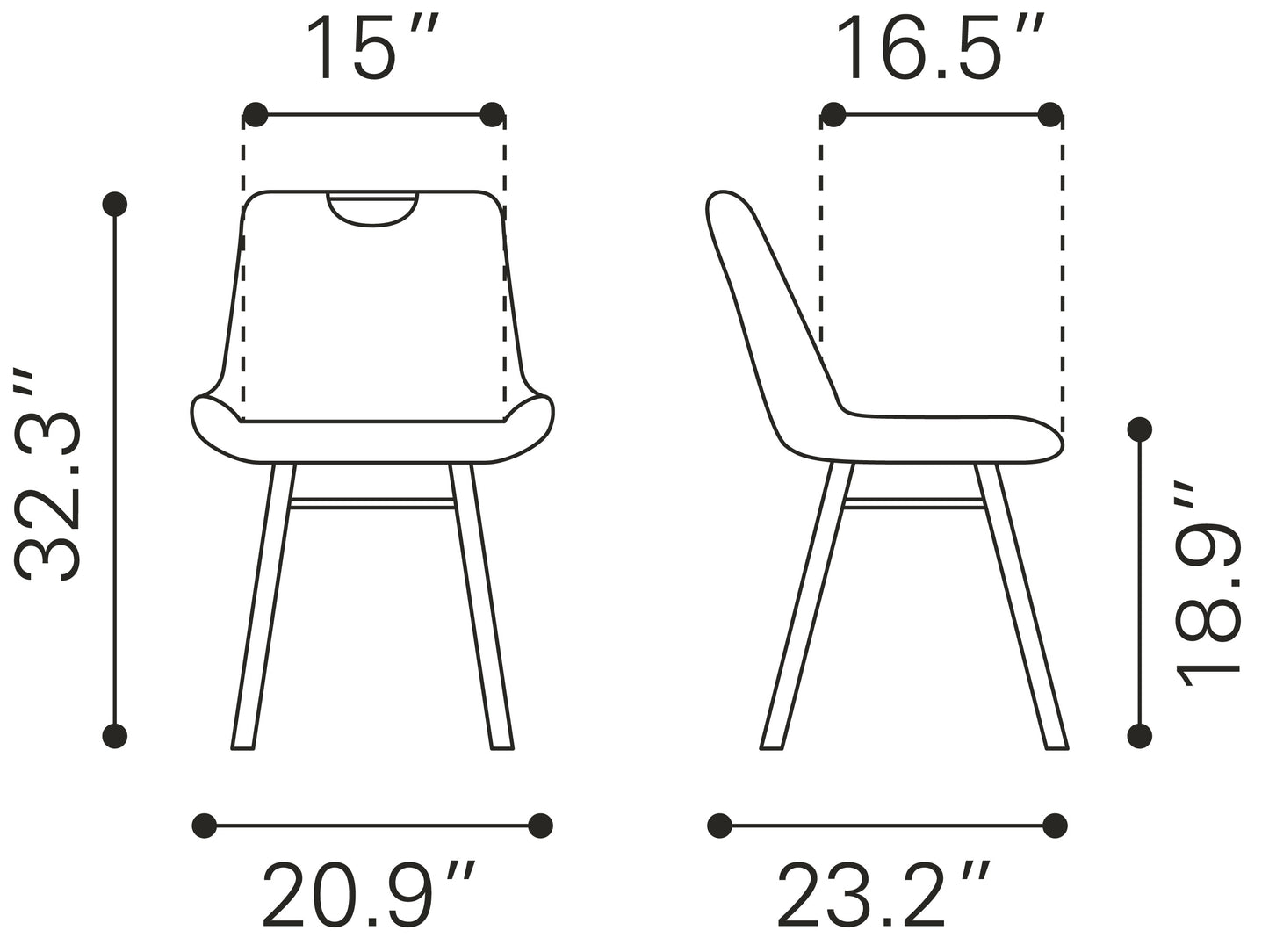 Tyler Dining Chair Vintage Gray