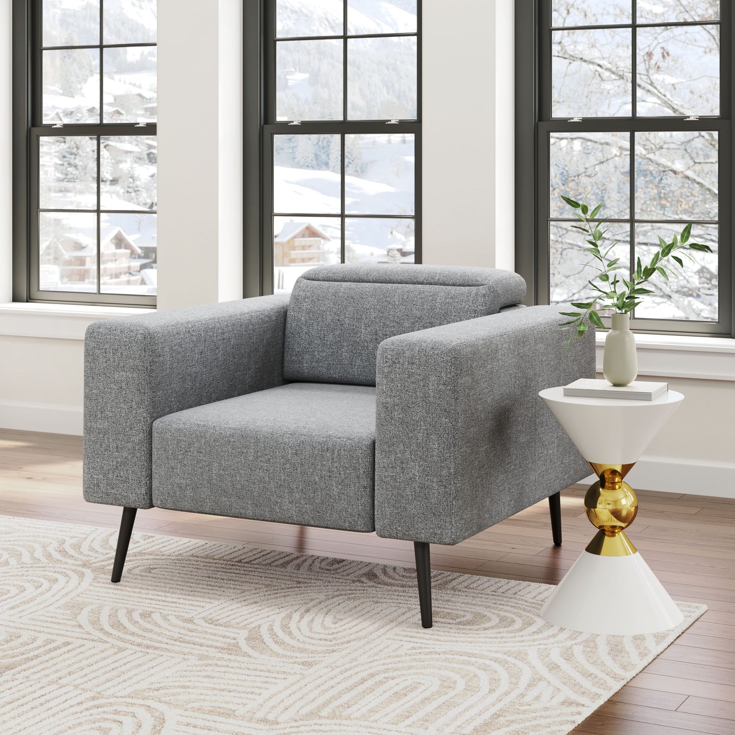 Milan Armchair Dark Gray