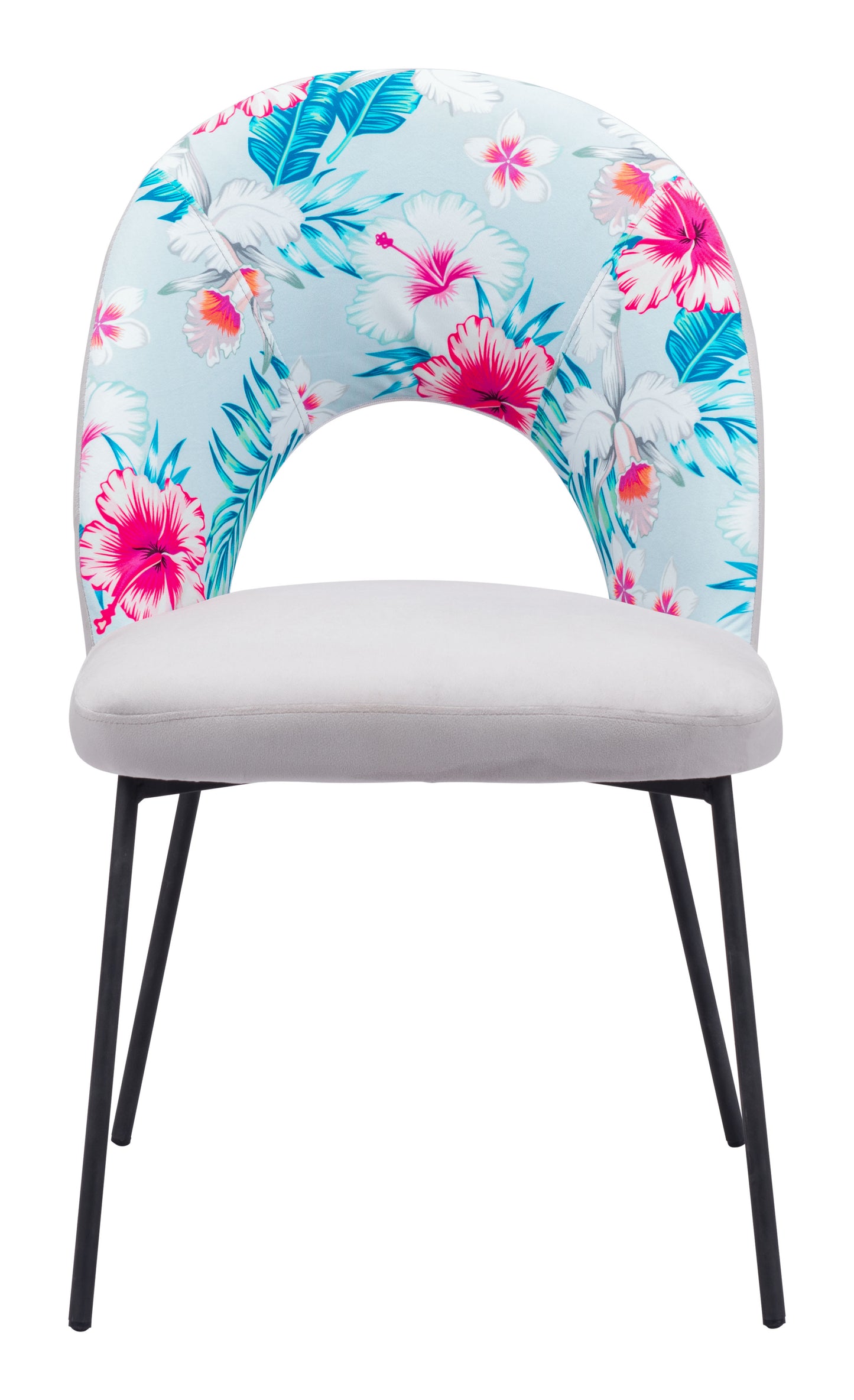 Torrey Dining Chair Multicolor Print & Gray