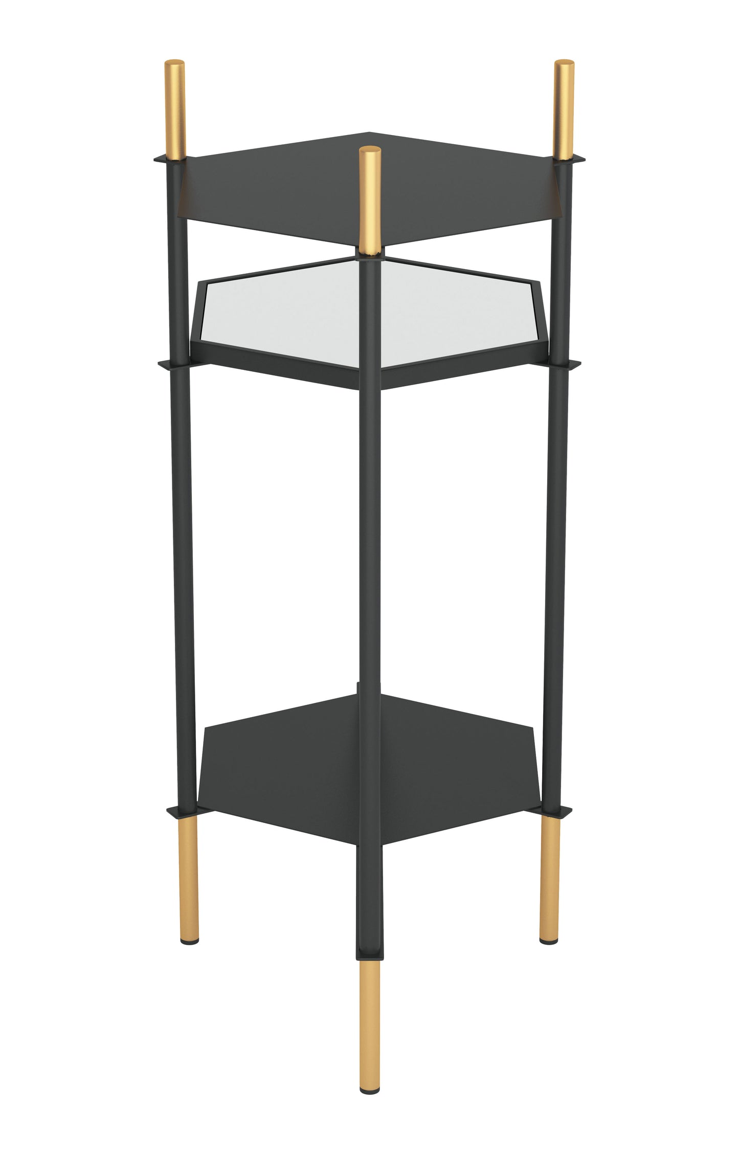 William Side Table Black & Gold