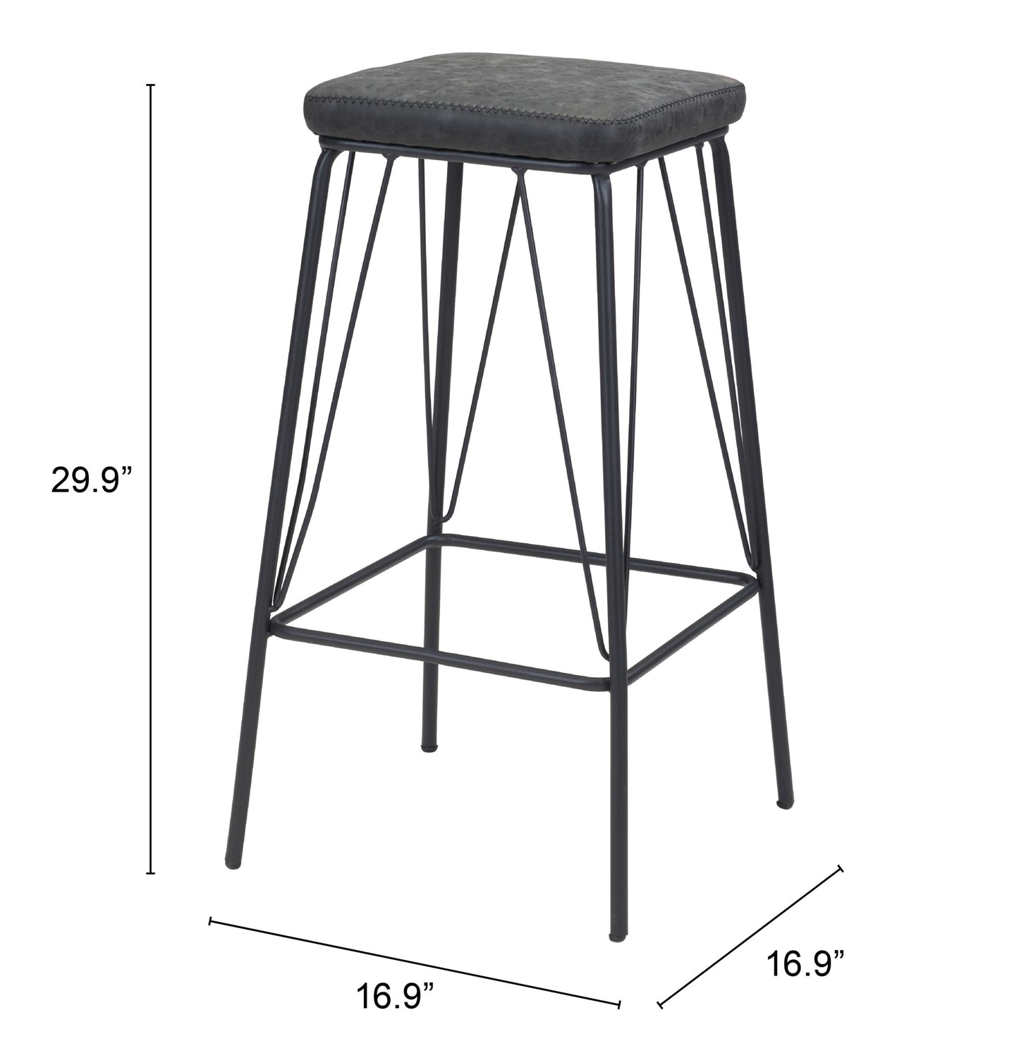 Samuel Barstool Vintage Black