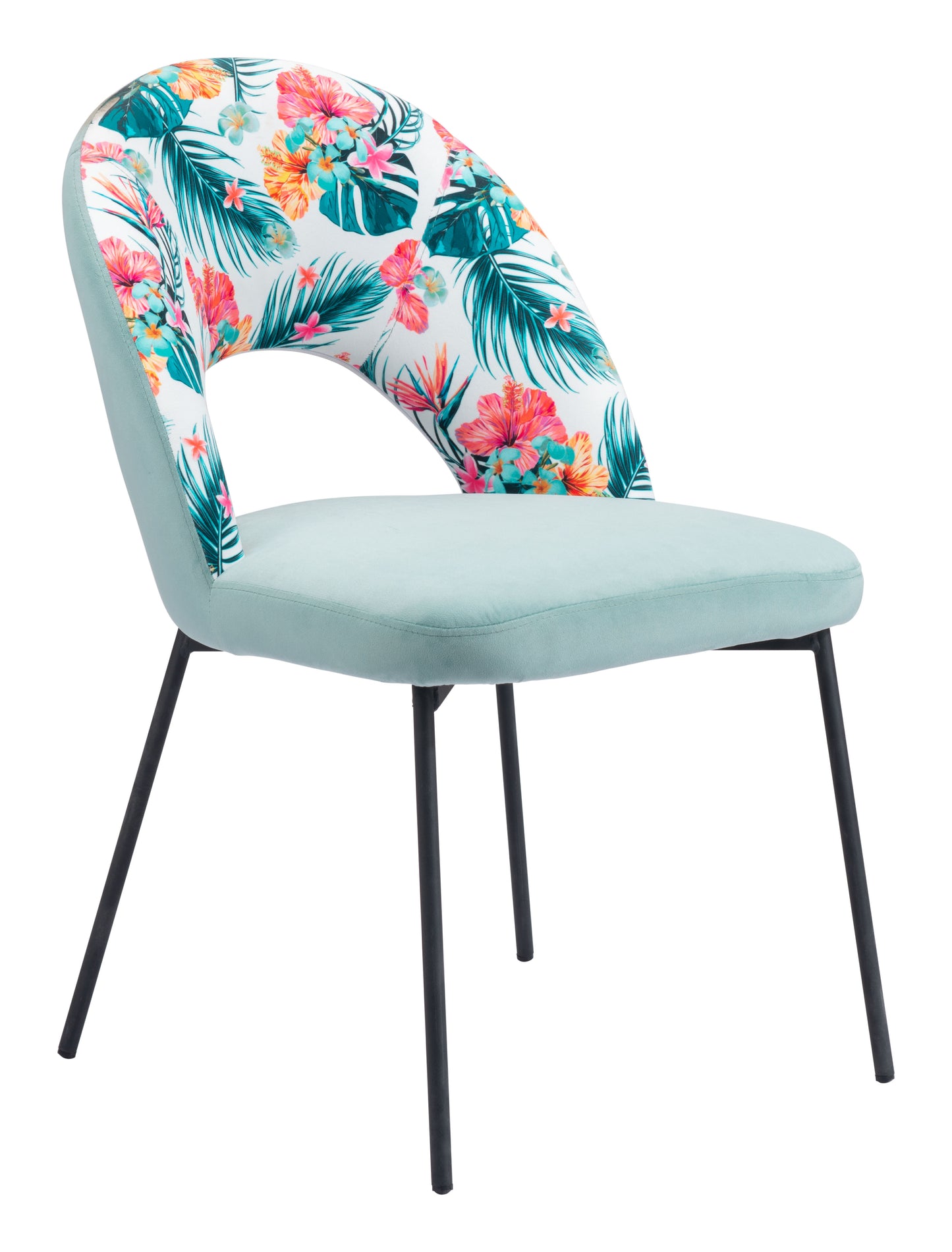 Bethpage Dining Chair Multicolor Print & Green