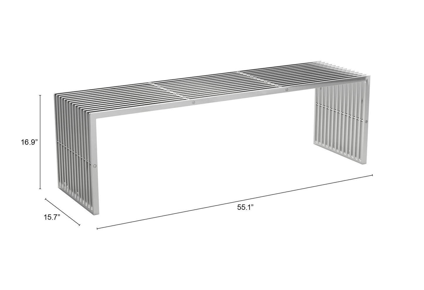 Tania Bench Silver