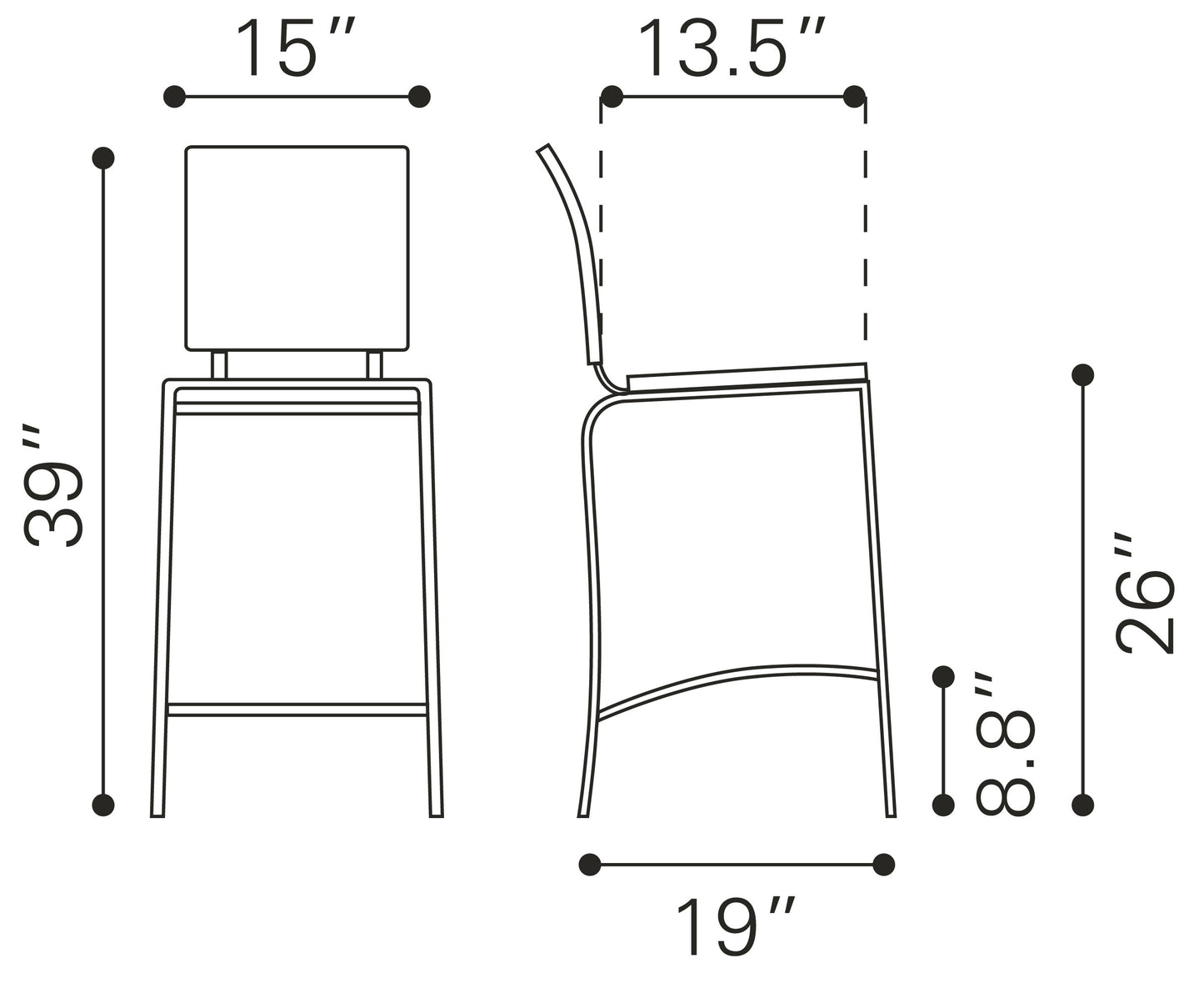 Criss Cross Counter Stool