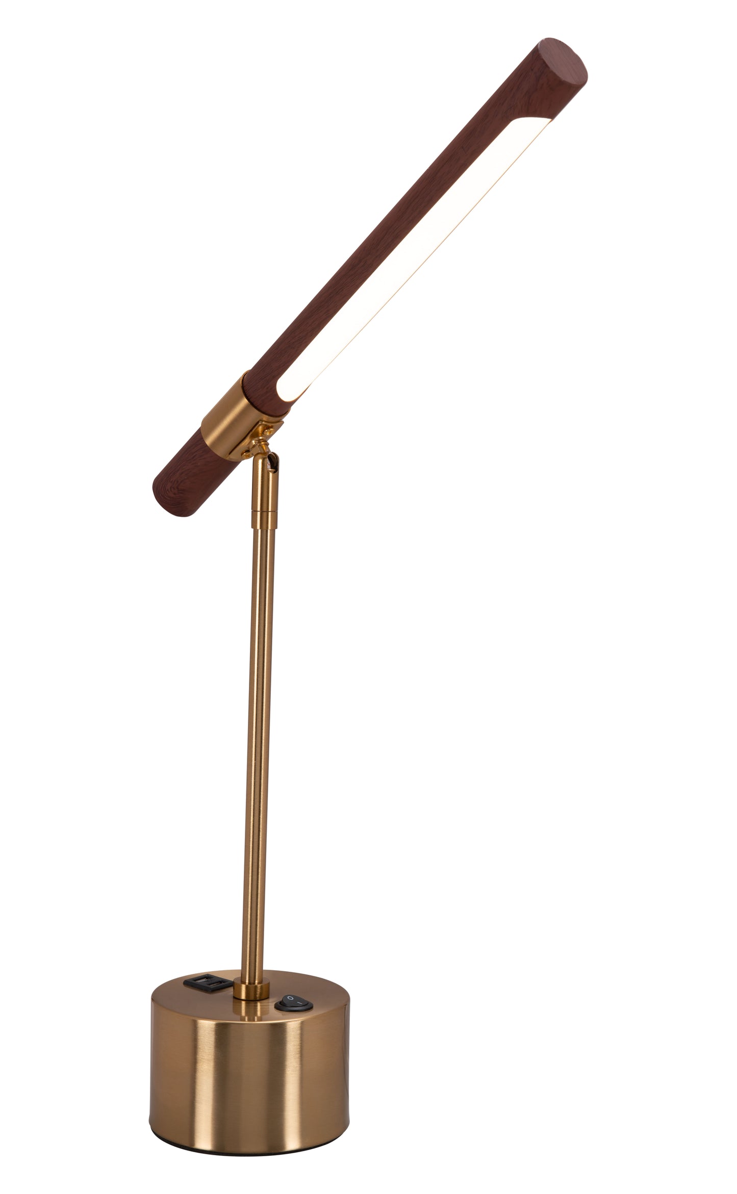 Kippy Table Lamp Brown & Brass