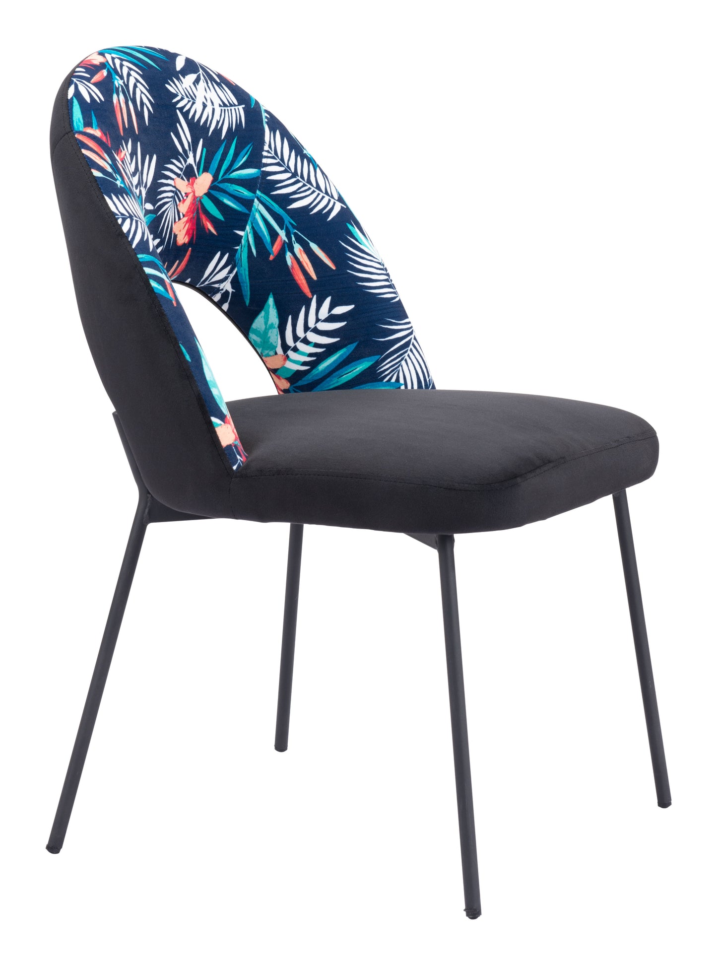 Merion Dining Chair Multicolor Print & Black