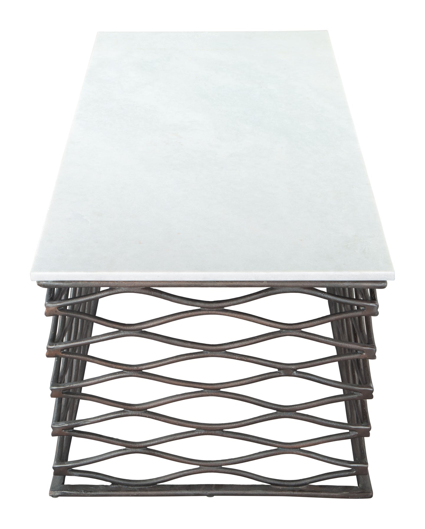 Duchess Coffee Table White & Antique Bronze