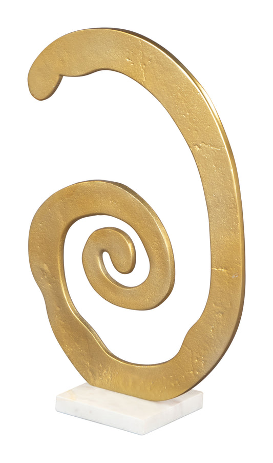 Spiral Table Art Gold & White