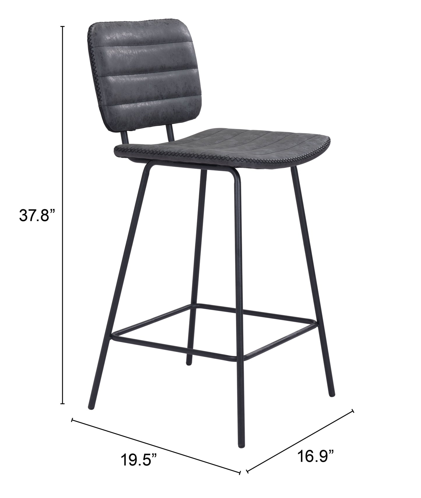 Boston Counter Stool Vintage Black