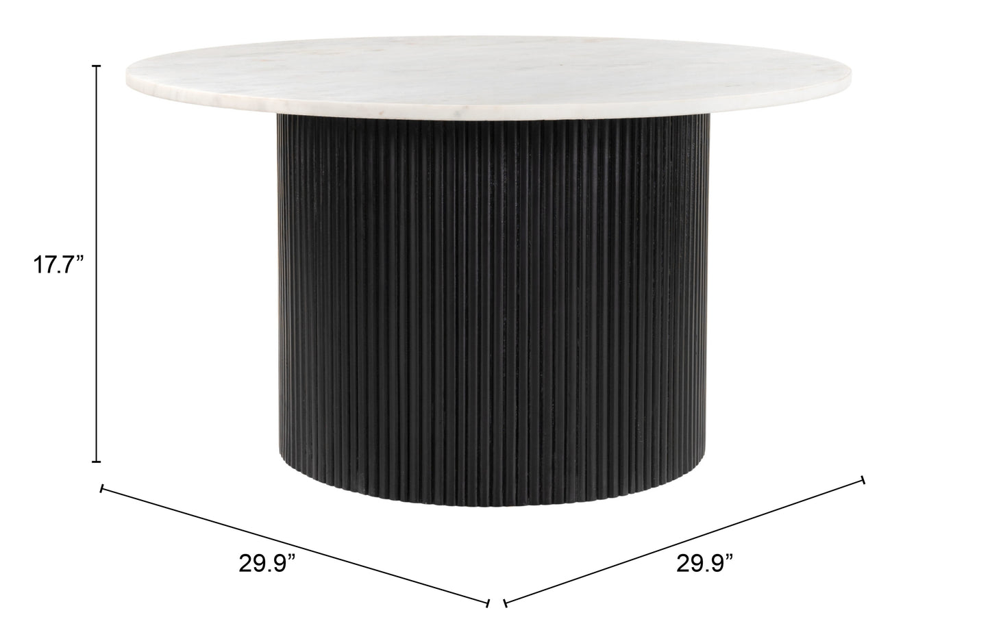 Izola Coffee Table White & Black